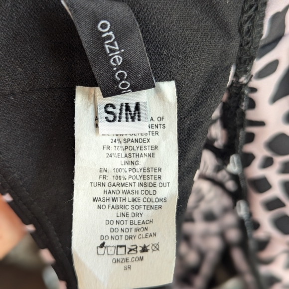 NWT Onzie Flo Ride Bra in Rose Giraffe - Activewear, Workout, Running Sports Bra - Picture 10 of 14